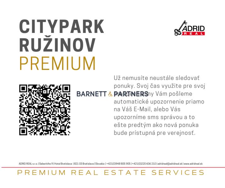 CITY PARK RUŽINOV PROJEKT | ZU VERMIETEN